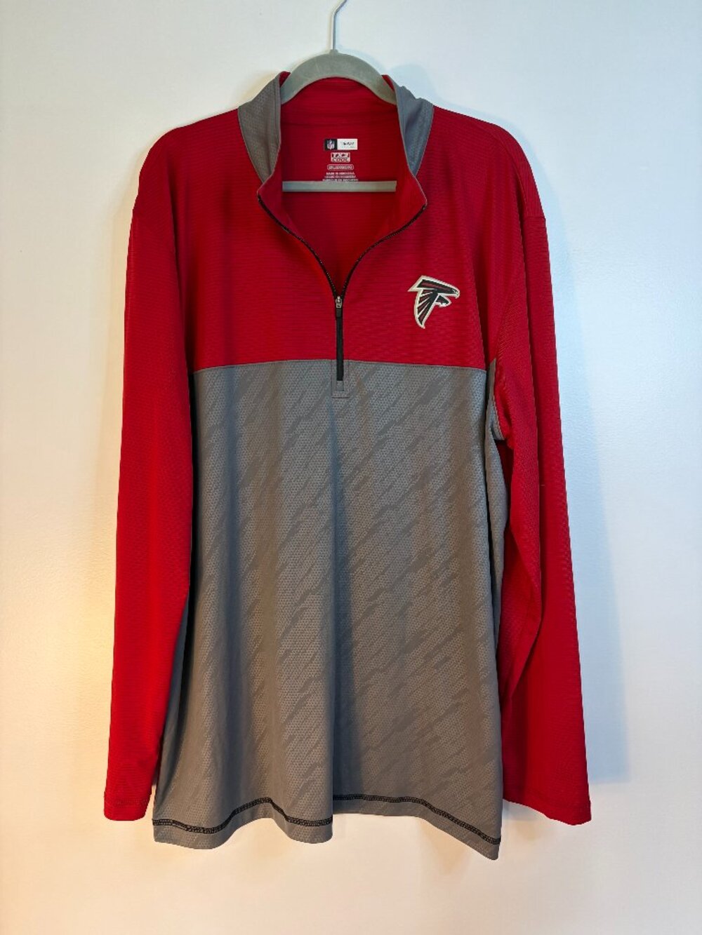 NFL Team Apparel Atlanta Falcons 1/4 Zip Pullover Jacket